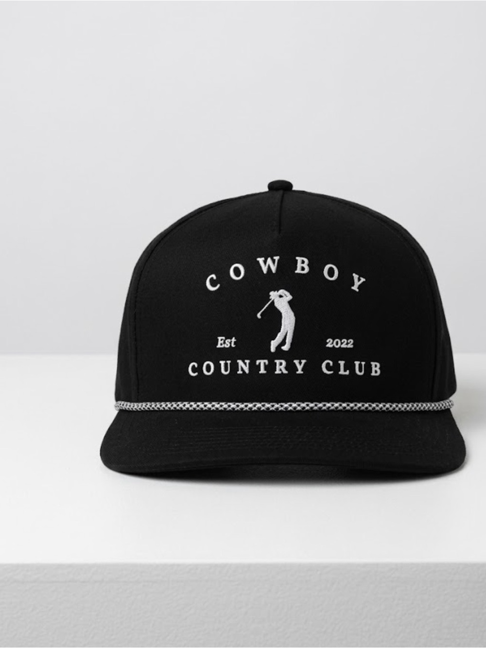 Cowboy Country Club Golf Graphic Black Embroidered Men's classic dad Hat
